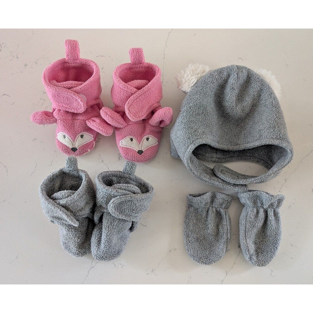 Baby Booties, Hat and Mittens, 0-6m